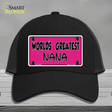 Worlds Greatest Nana Novelty License Plate Hat Mesh / Black