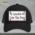 My Grandkids Are Cuter Novelty License Plate Hat Mesh / Black