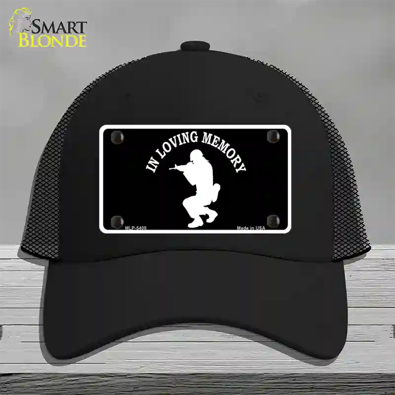 In Loving Memory Squatting Novelty License Plate Hat Mesh / Black