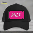 M.I.L.F Pink Novelty License Plate Hat Mesh / Black