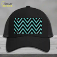 Tiffany Blue Chevron Novelty License Plate Hat Mesh / Black