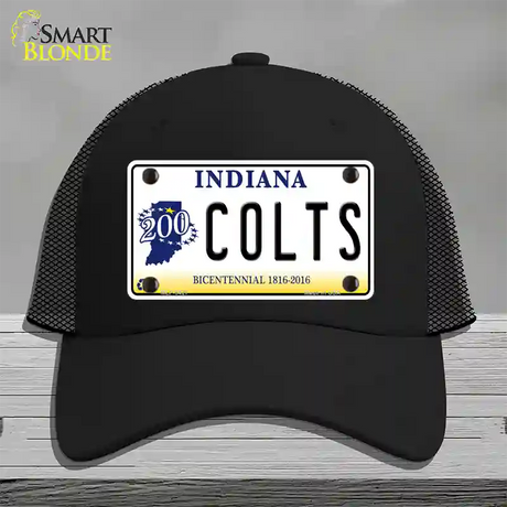 Colts Indiana Bicentennial Novelty License Plate Hat Mesh / Black