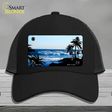 Ocean Wave Novelty License Plate Hat Mesh / Black