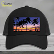 Sunset Hammock Novelty License Plate Hat Mesh / Black