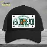 Venice Beach Florida Novelty License Plate Hat Mesh / Black