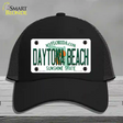 Daytona Beach Florida Novelty License Plate Hat Mesh / Black