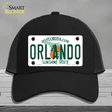 Orlando Florida Novelty License Plate Hat Mesh / Black