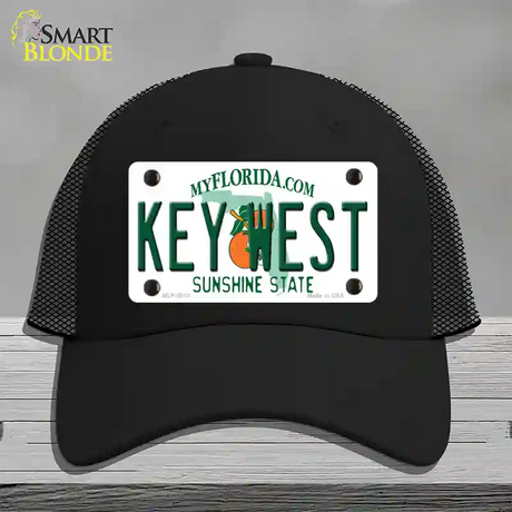 Key West Florida Novelty License Plate Hat Mesh / Black