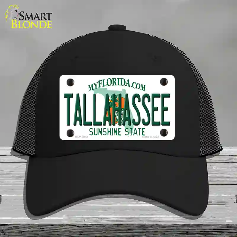 Tallahassee Florida Novelty License Plate Hat Mesh / Black