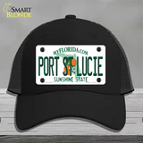 Port St Lucie Florida Novelty License Plate Hat Mesh / Black