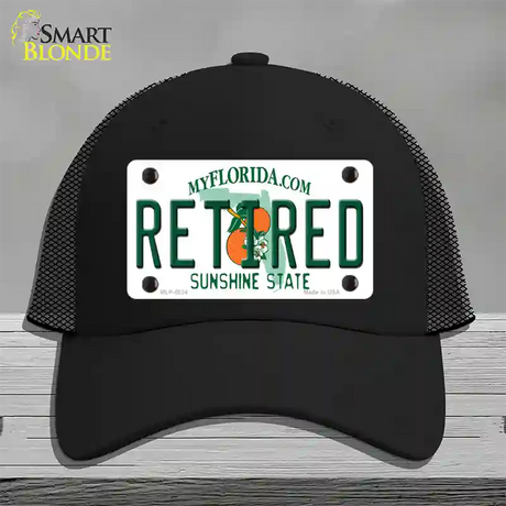 Retired Florida Novelty License Plate Hat Mesh / Black