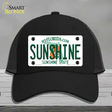 Sunshine Florida Novelty License Plate Hat Mesh / Black