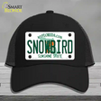 Snowbird Florida Novelty License Plate Hat Mesh / Black