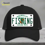 Fishing Florida Novelty License Plate Hat Mesh / Black