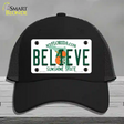 Believe Florida Novelty License Plate Hat Mesh / Black