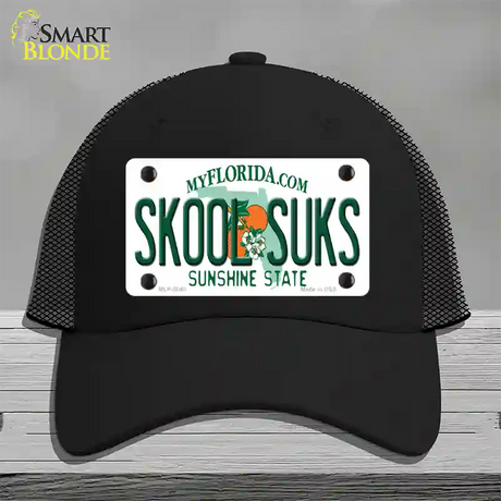 Skool Suks Florida Novelty License Plate Hat Mesh / Black