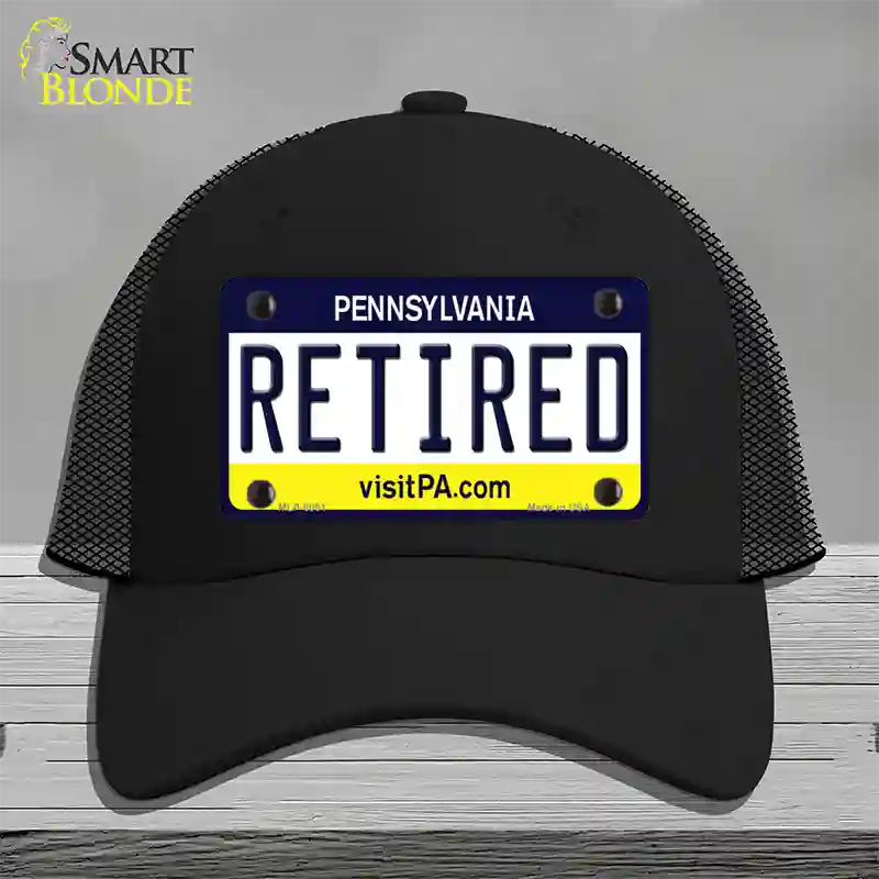 Retired Pennsylvania State Novelty License Plate Hat Mesh / Black