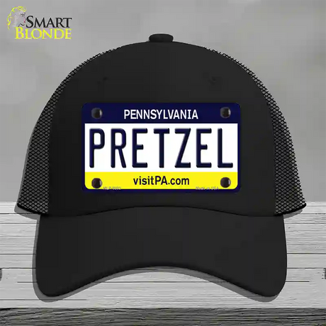 Pretzel Pennsylvania State Novelty License Plate Hat Mesh / Black