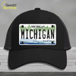 Michigan Novelty License Plate Hat Mesh / Black