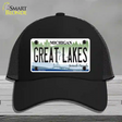 Great Lakes Michigan Novelty License Plate Hat Mesh / Black