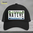 Native Michigan Novelty License Plate Hat Mesh / Black