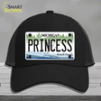 Princess Michigan Novelty License Plate Hat Mesh / Black