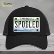 Spoiled Michigan Novelty License Plate Hat Mesh / Black