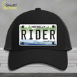 Rider Michigan Novelty License Plate Hat Mesh / Black