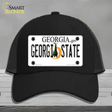 Georgia State Novelty License Plate Hat Mesh / Black