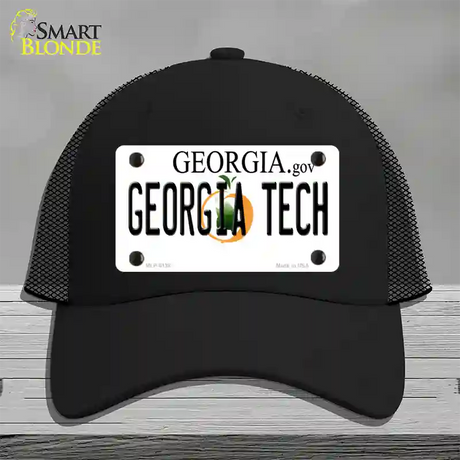 Georgia Tech Novelty License Plate Hat Mesh / Black