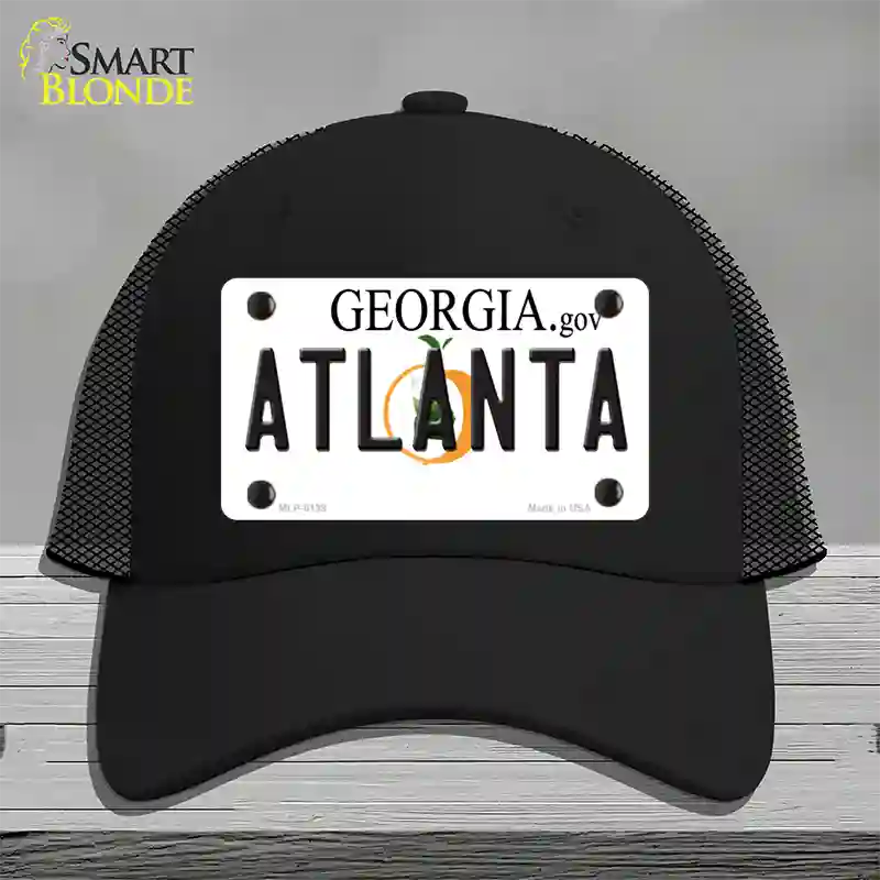 Atlanta Georgia Novelty License Plate Hat Mesh / Black