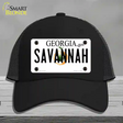 Savannah Georgia Novelty License Plate Hat Mesh / Black