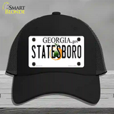 Statesboro Georgia Novelty License Plate Hat Mesh / Black