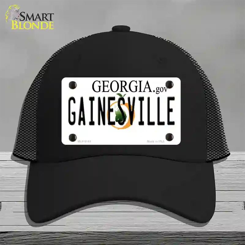 Gainesville Georgia Novelty License Plate Hat Mesh / Black