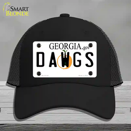 Dawgs Georgia Novelty License Plate Hat Mesh / Black