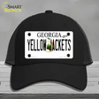 Yellow Jackets Georgia Novelty License Plate Hat Mesh / Black