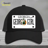 Georgia Girl Georgia Novelty License Plate Hat Mesh / Black