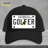 Golfer Georgia Novelty License Plate Hat Mesh / Black