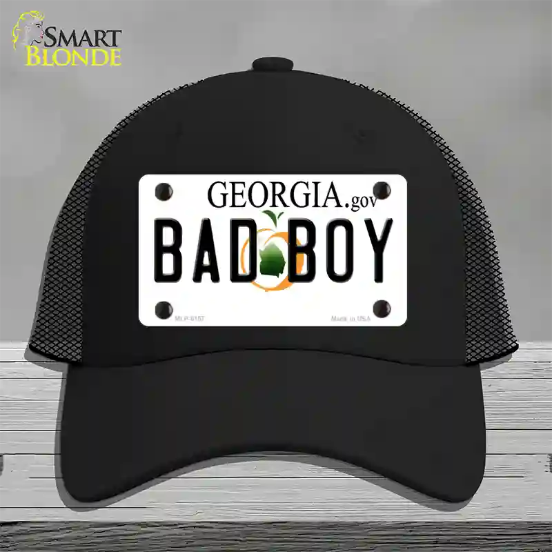 Bad Boy Georgia Novelty License Plate Hat Mesh / Black