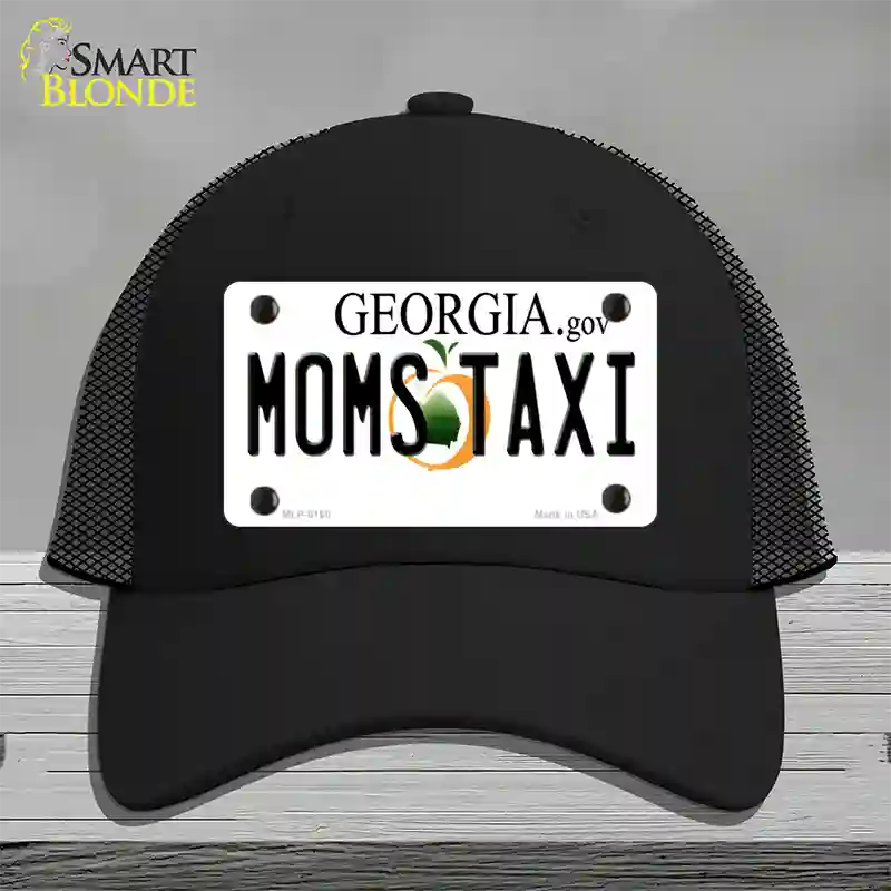 Moms Taxi Georgia Novelty License Plate Hat Mesh / Black