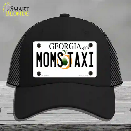 Moms Taxi Georgia Novelty License Plate Hat Mesh / Black