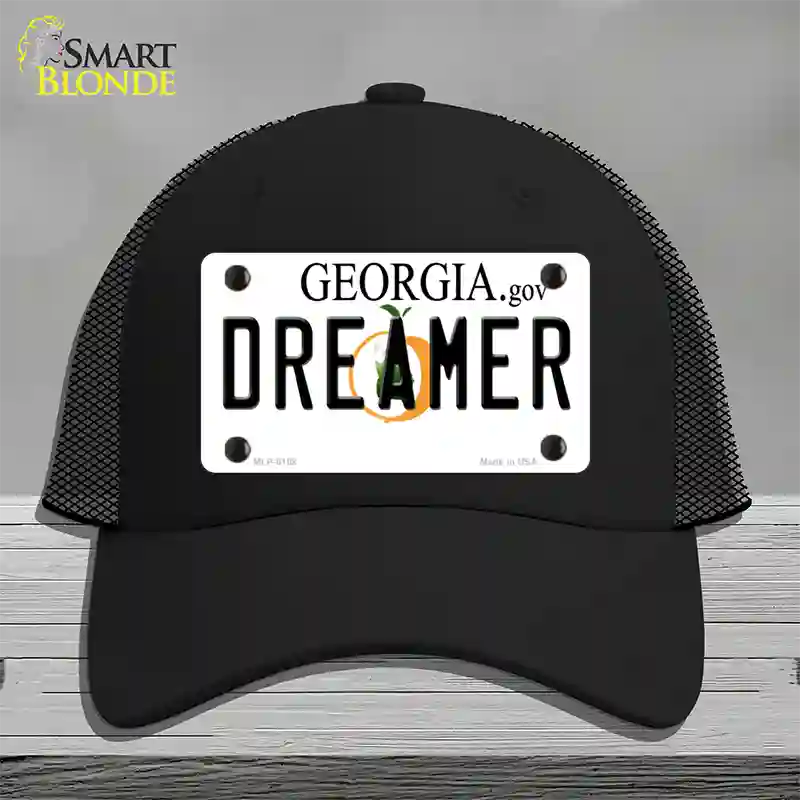 Dreamer Georgia Novelty License Plate Hat Mesh / Black