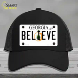 Believe Georgia Novelty License Plate Hat Mesh / Black