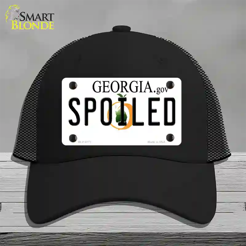 Spoiled Georgia Novelty License Plate Hat Mesh / Black