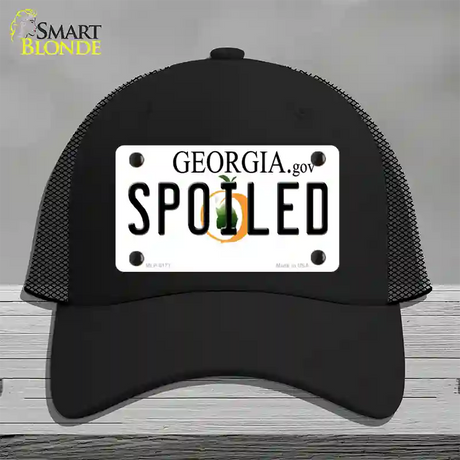 Spoiled Georgia Novelty License Plate Hat Mesh / Black