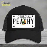 Peachy Georgia Novelty License Plate Hat Mesh / Black