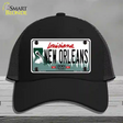 New Orleans Louisiana Novelty License Plate Hat Mesh / Black