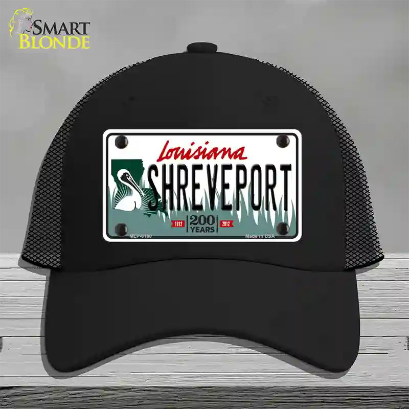 Shreveport Louisiana Novelty License Plate Hat Mesh / Black