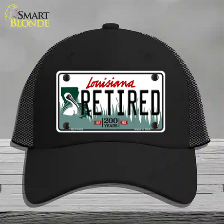 Retired Louisiana Novelty License Plate Hat Mesh / Black