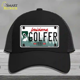 Golfer Louisiana Novelty License Plate Hat Mesh / Black